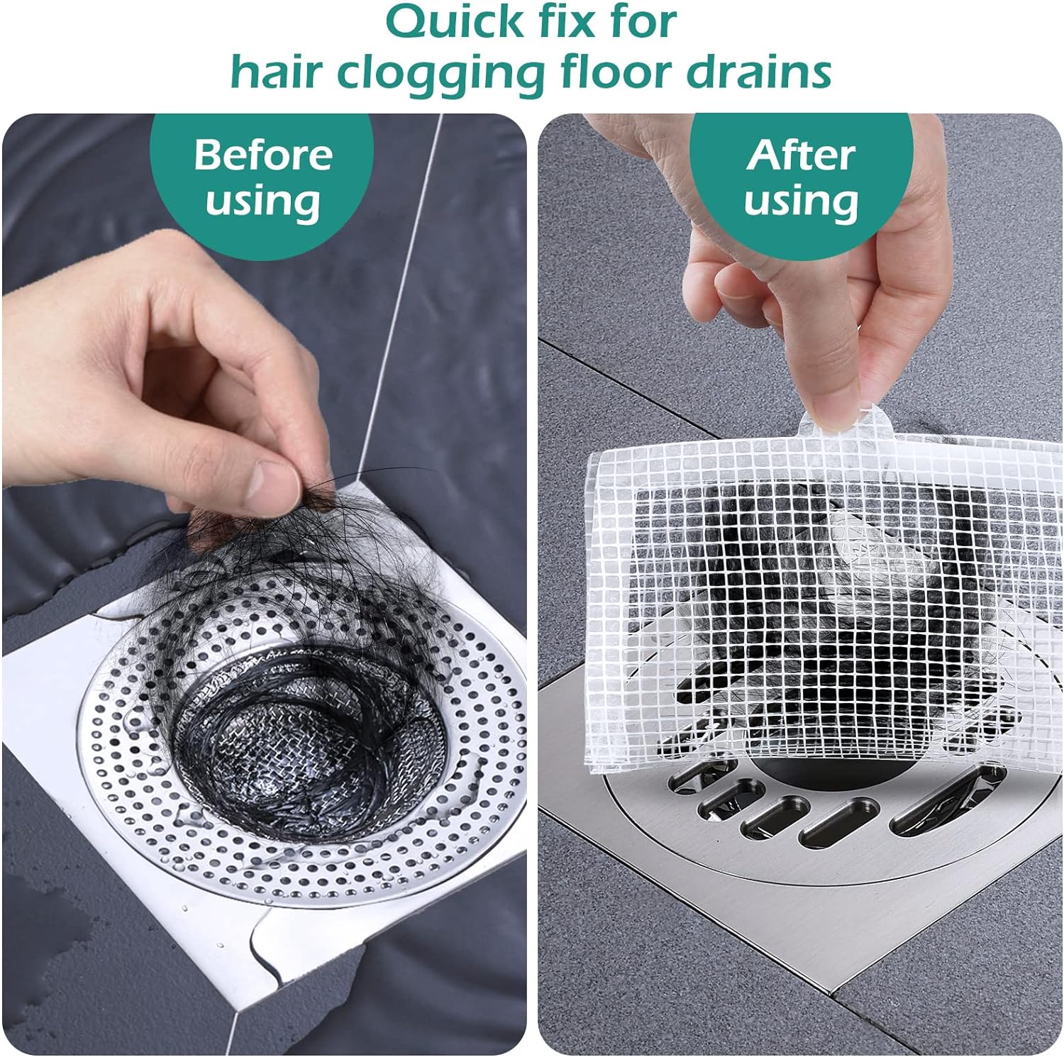 Drain Hole Hair Collector (12 pcs)